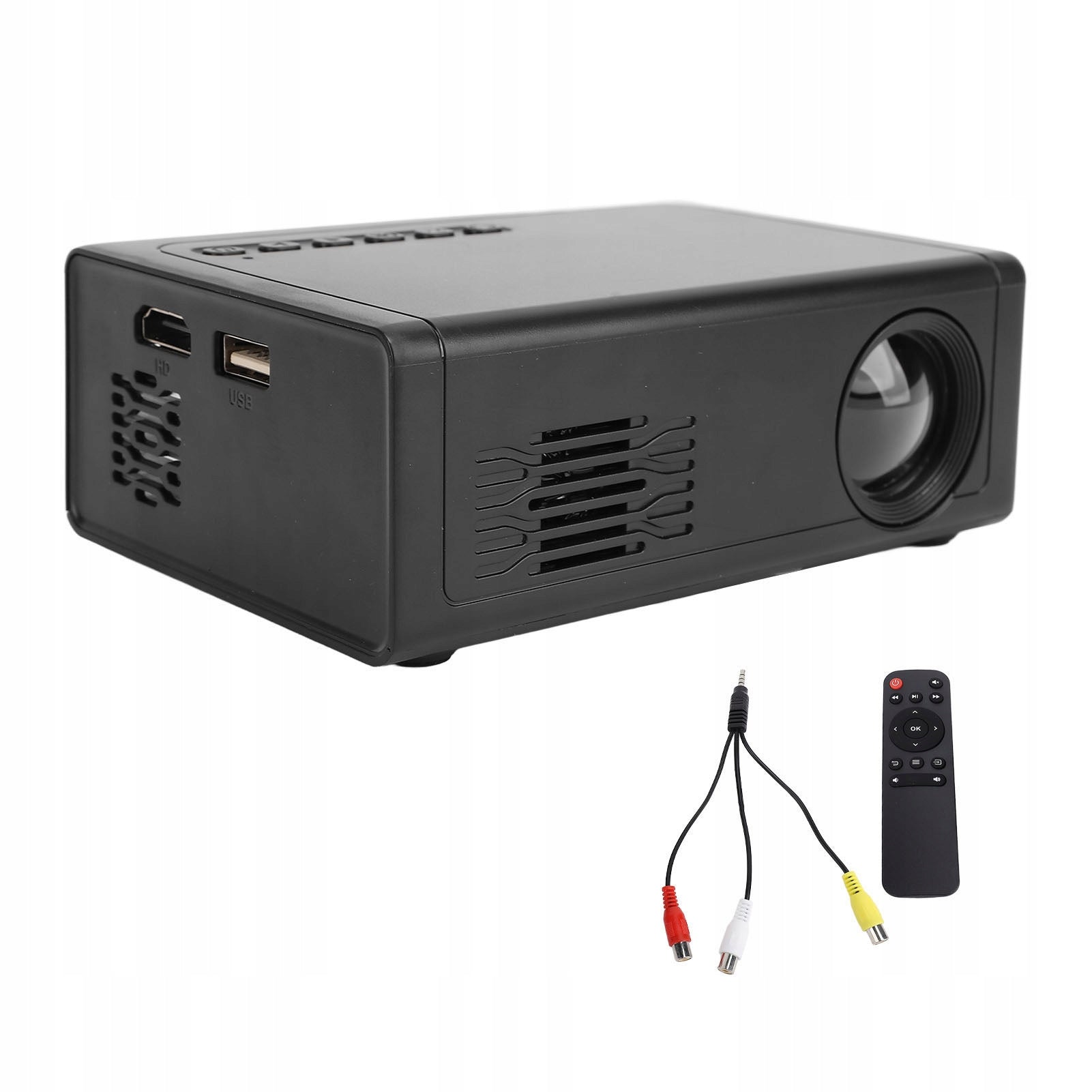Projector, USB 200 movie projector 1080P HD luminous flux with remote control d Brand no brand