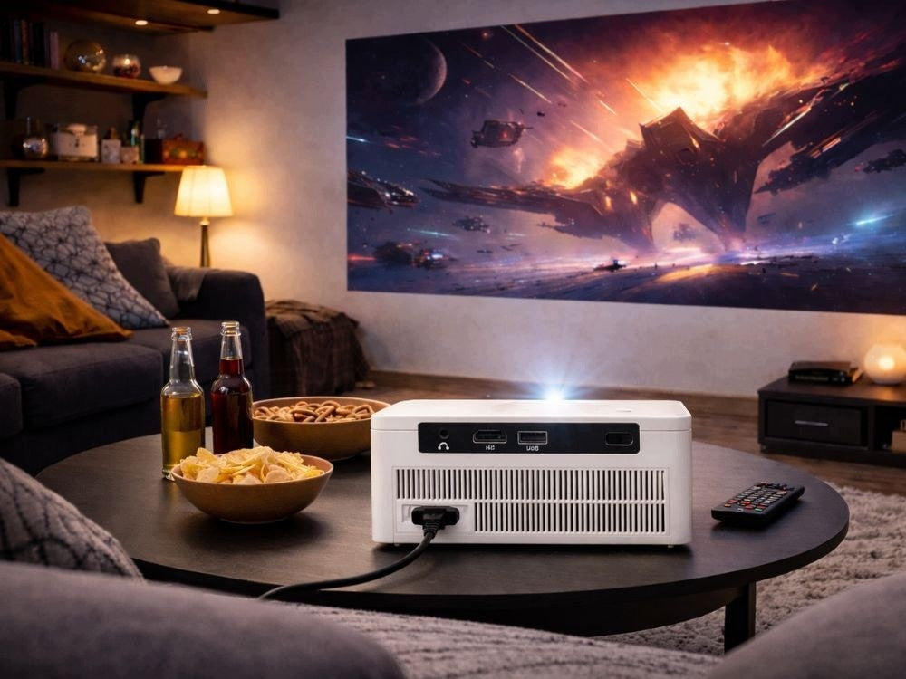 Projector projector VIDEO x6 4K android TV 11.0 WIFI bluetooth LCD 100 inches Model grozz