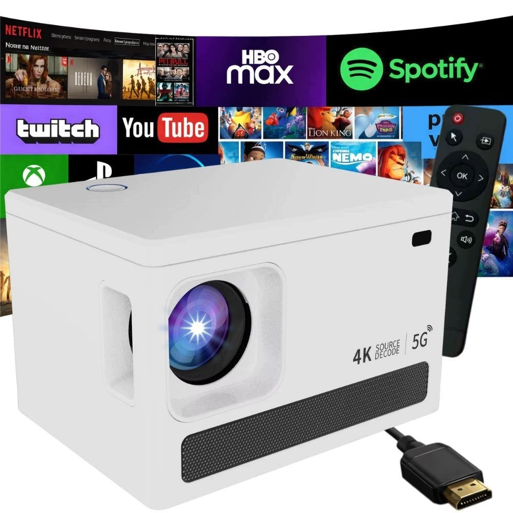 Projector projector VIDEO x6 4K android TV 11.0 WIFI bluetooth LCD 100 inches
