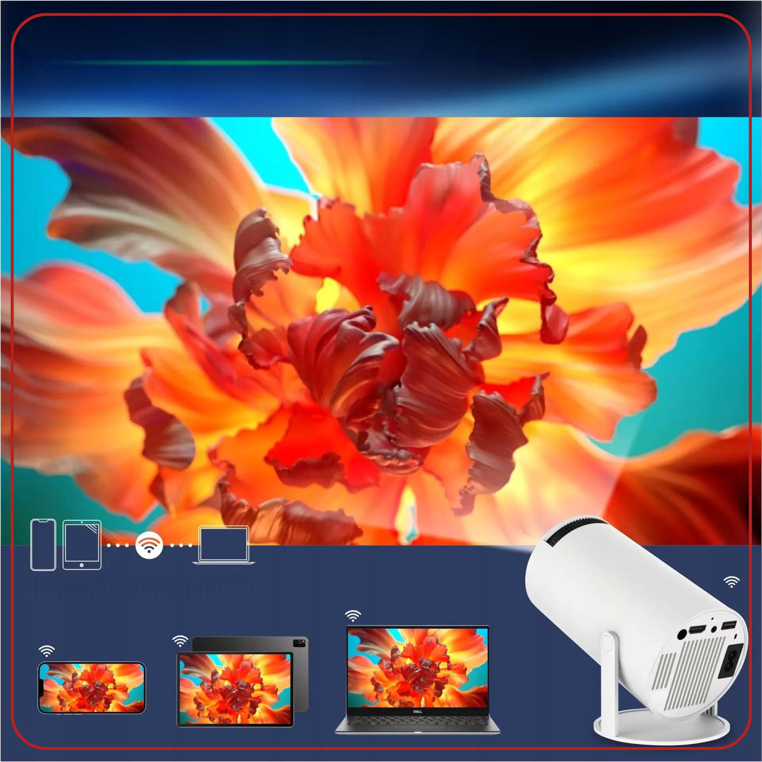 Projektor LED buypro PROJEKTOR M300 PRO biały Manufacturer code PROJEKTOR LED RZUTNIK PRZENOŚNY MINI TV PADY