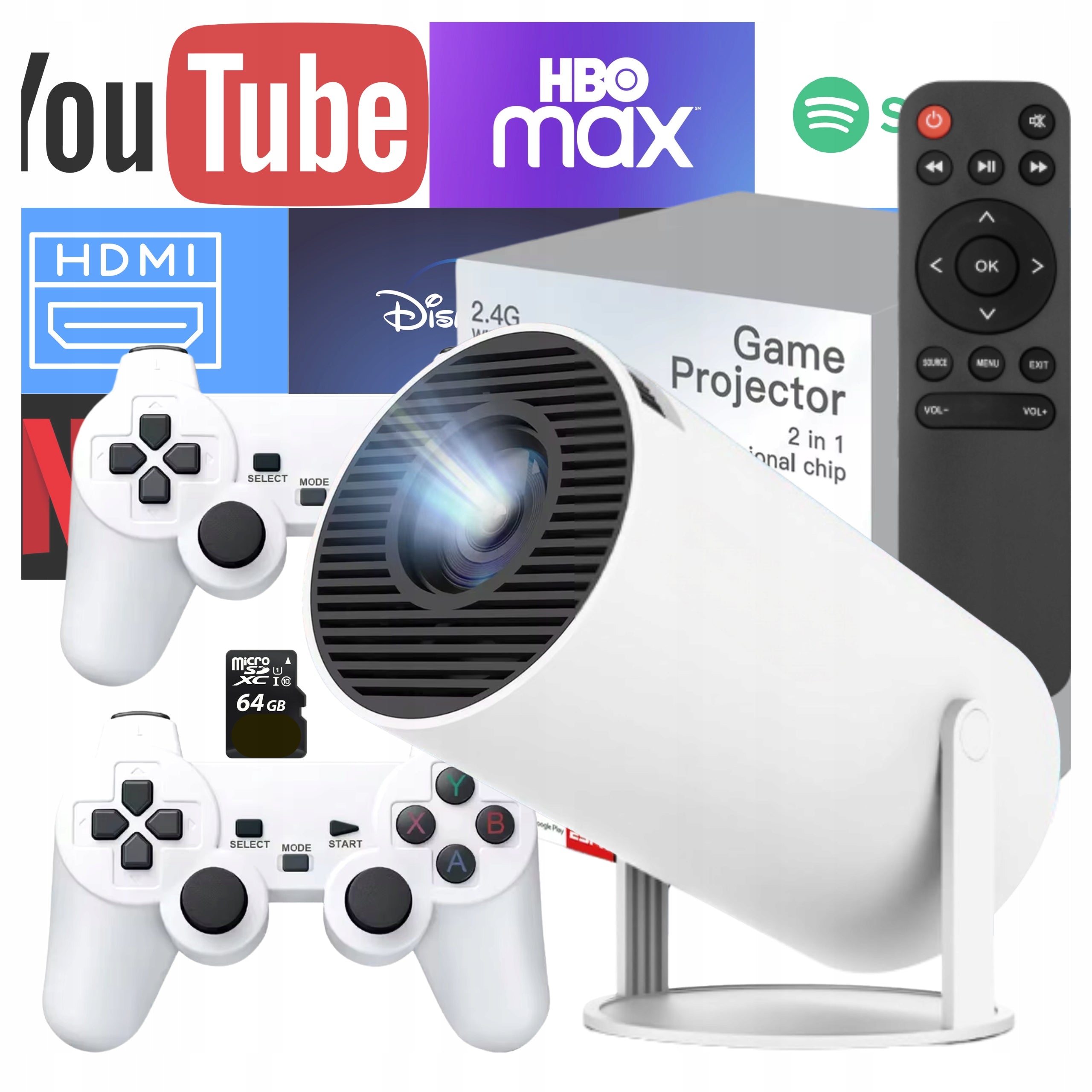 Projektor LED buypro PROJEKTOR M300 PRO biały
