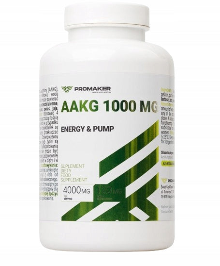 Promaker AAKG 1000mg strength 120 capsules