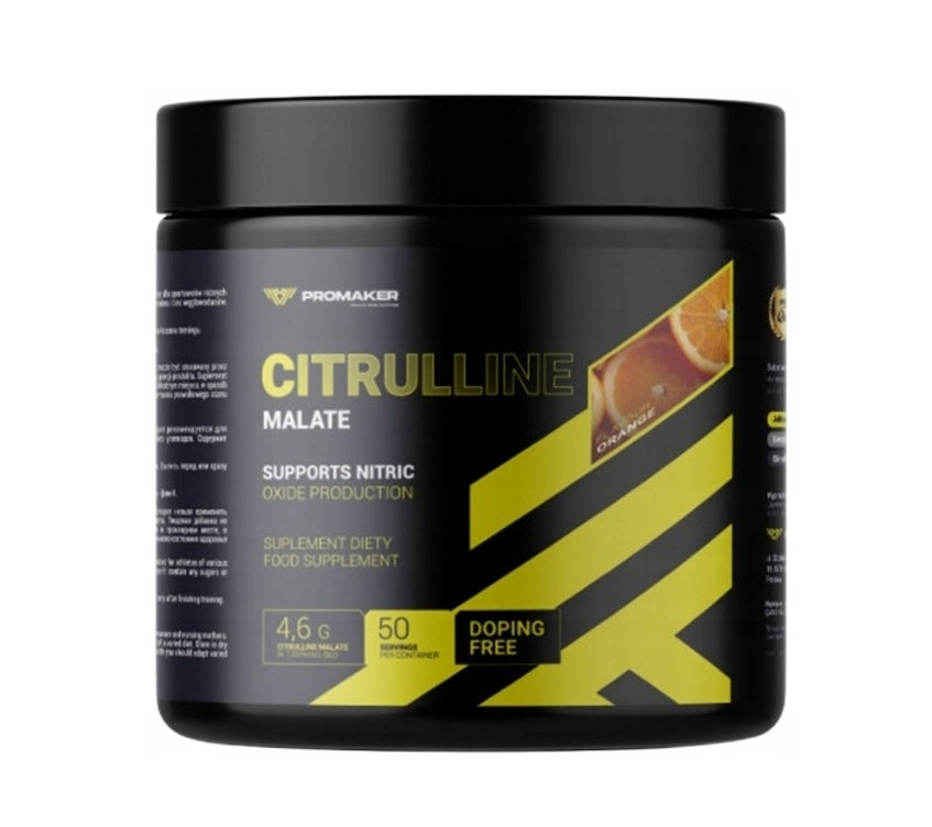 Promaker Cytrulline Malate 250g Orange Citrulline Malate Pzed Training