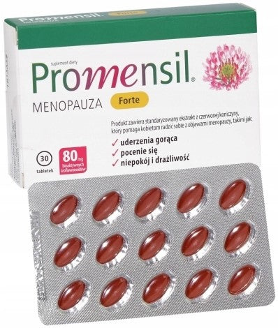 Promensil Forte hot flush menopause irritability 30 tablets