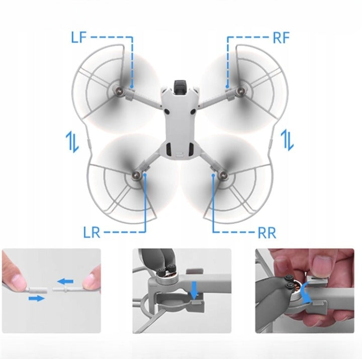 Propeller Guards for Mini 4 PRO Drone Lightweight Polycarbonate Set of 4 Brand no brand