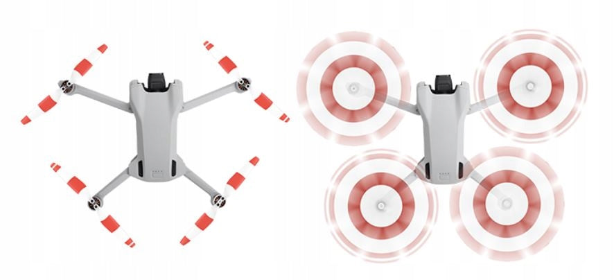 Propellers For DJI MINI 3 6030F WHITE-RED drone 8 PCS. Brand Sunnylife