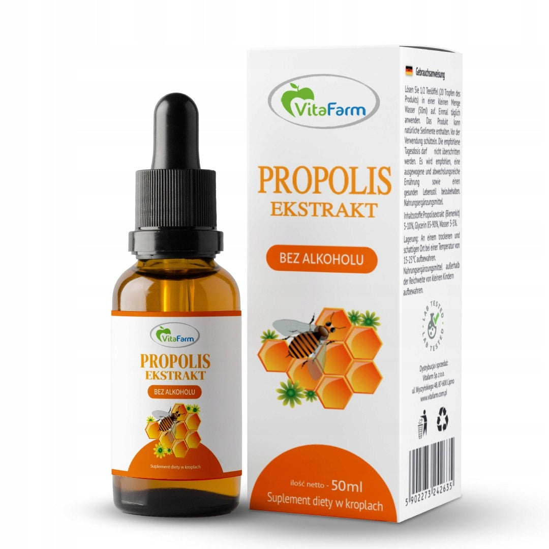 Propolis 50 ml drops non-alcoholic extract for resistance bee putty