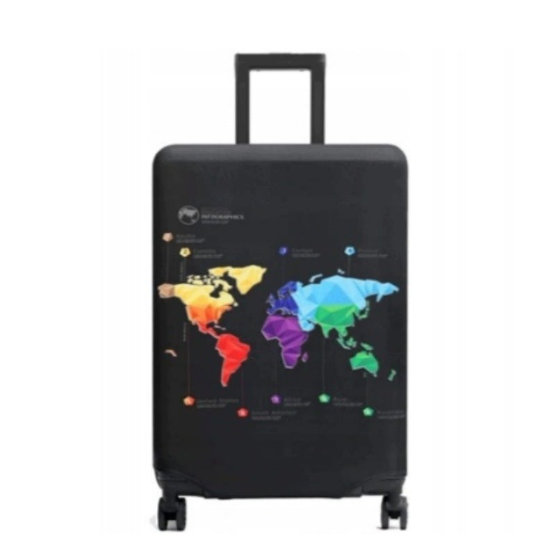 Protective Case Cover – Black with Map Theme, Map, Size M 40 L Manufacturer code Bomevarica7942