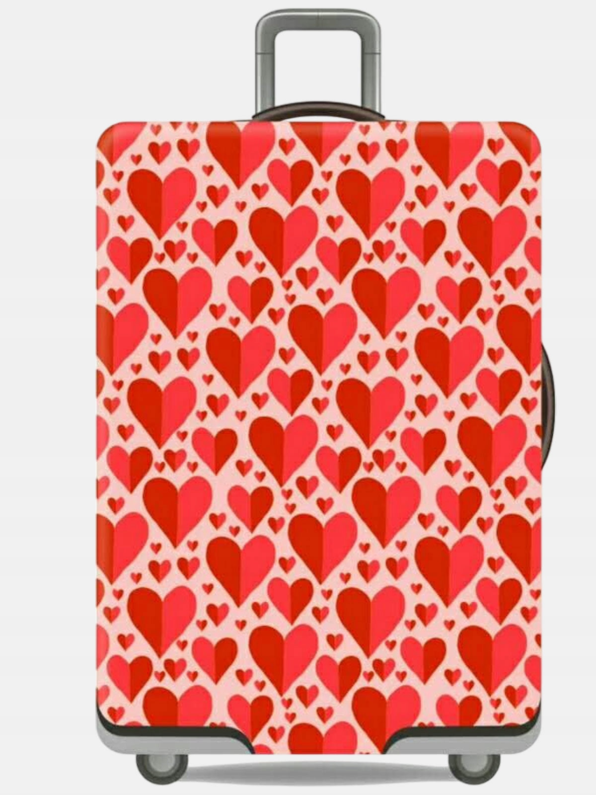 Protective Cover Travel Suitcase Pouch Luggage Print for Zipper Small S Color red