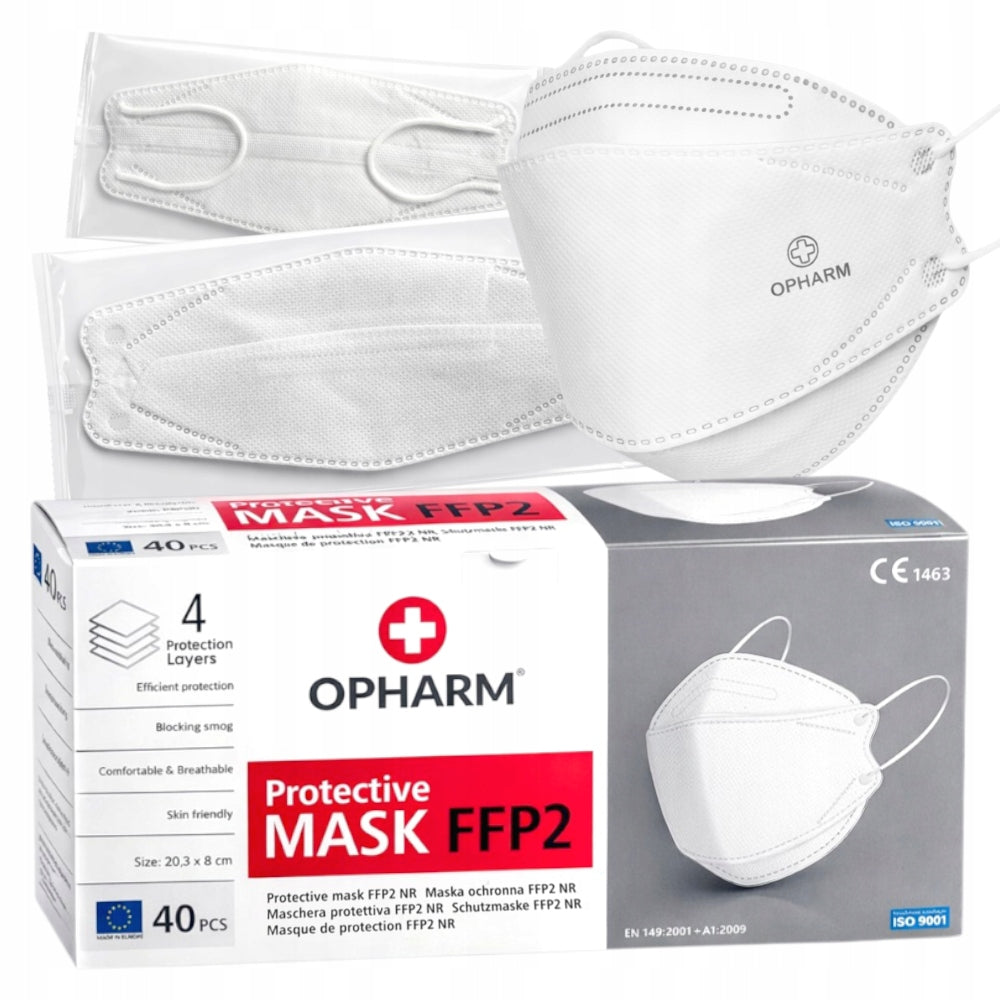 Protective Mask FFP2 - 40 pcs! WHITE OPHARM