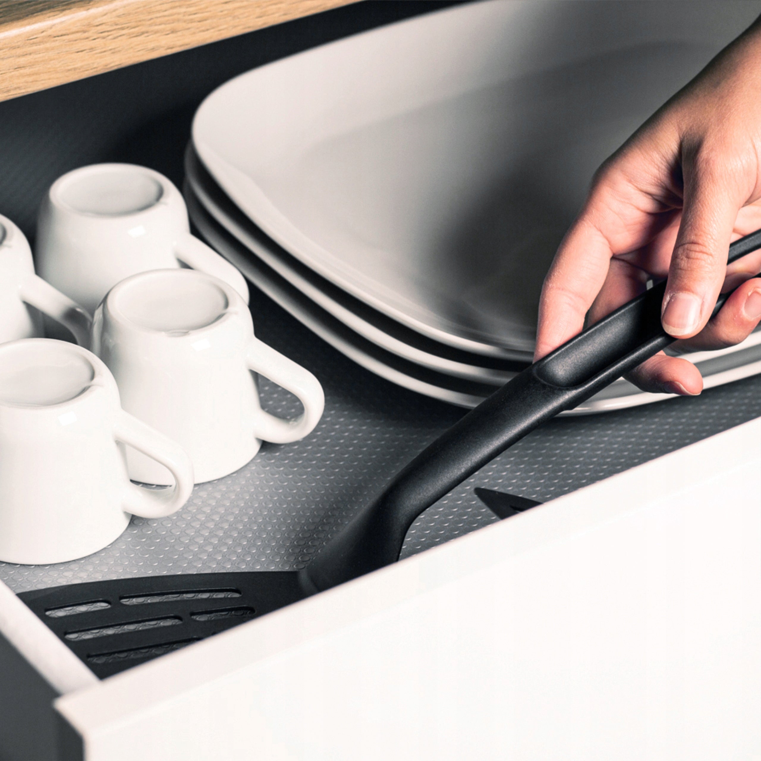 Protective Mat Non-Slip For Drawers Cabinets Dimension 50x150cm Silver Length 150 cm