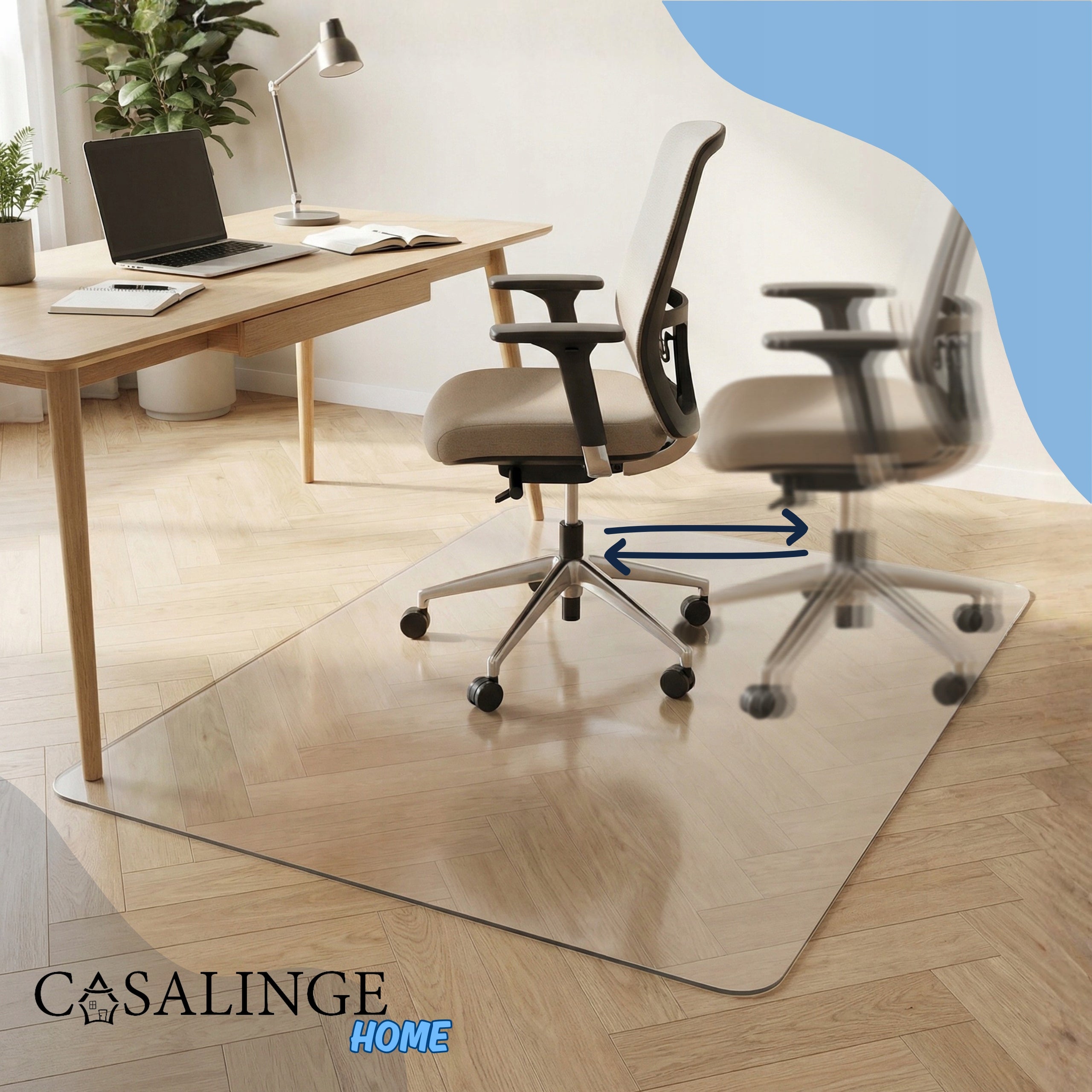 Protective Mat Under Chair Furniture Floor Pad 140x100cm Thick Brand Casalinge