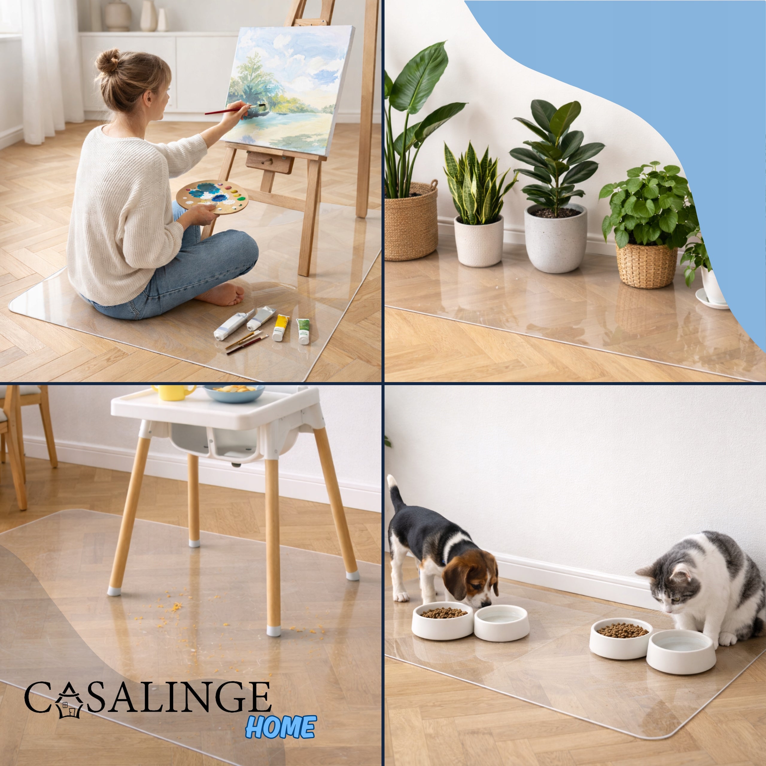 Protective Mat Under Chair Furniture Floor Pad 140x100cm Thick For floor