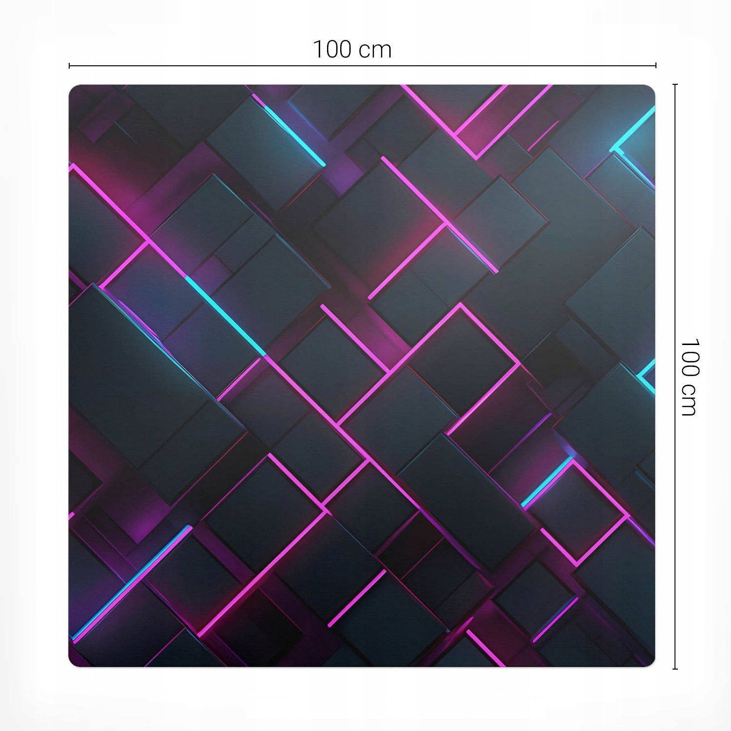 Protective Mat Under Office Chair Swivel Neon Rectangles 100x100 Packaging status original