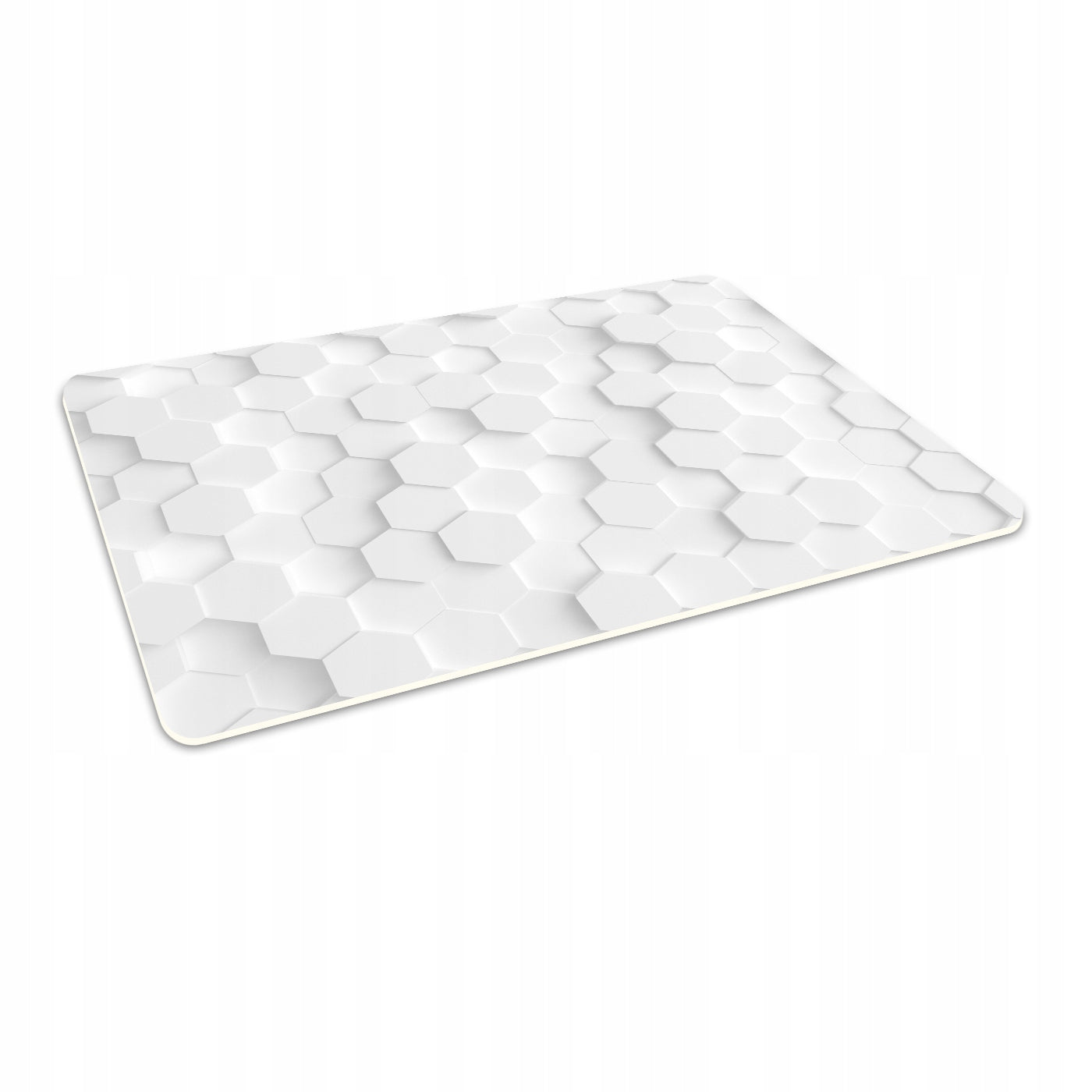 Protective Mat for Armchair 140cm White Hexes 3D 2,2mm