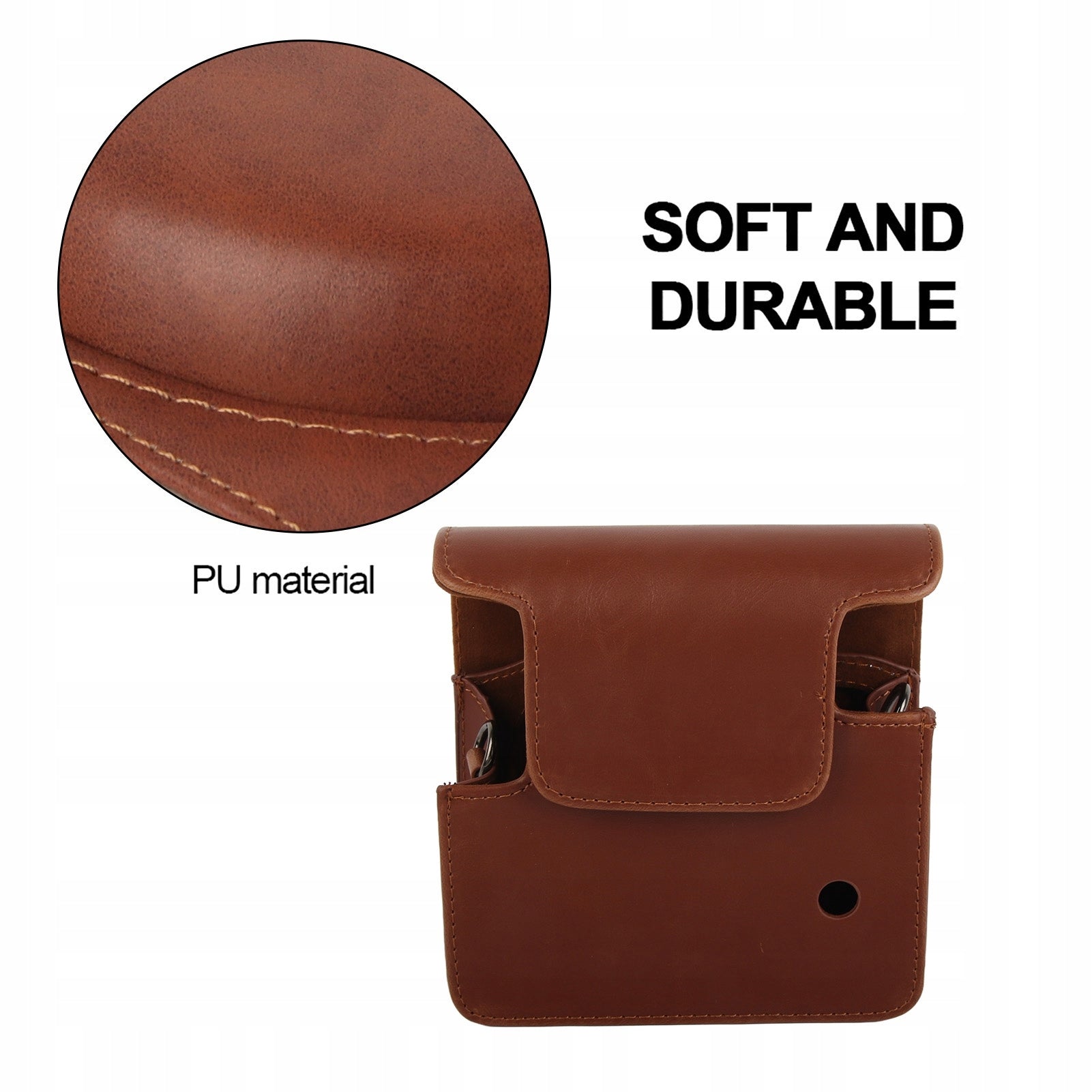 Protective PU Leather Camera Bag with Strap for Fujifilm Instax SQ6 CF Model 5038TDJA