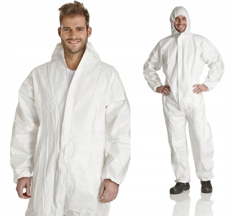 Protective Varnish Suit Chemical Working One Piece White r.XL