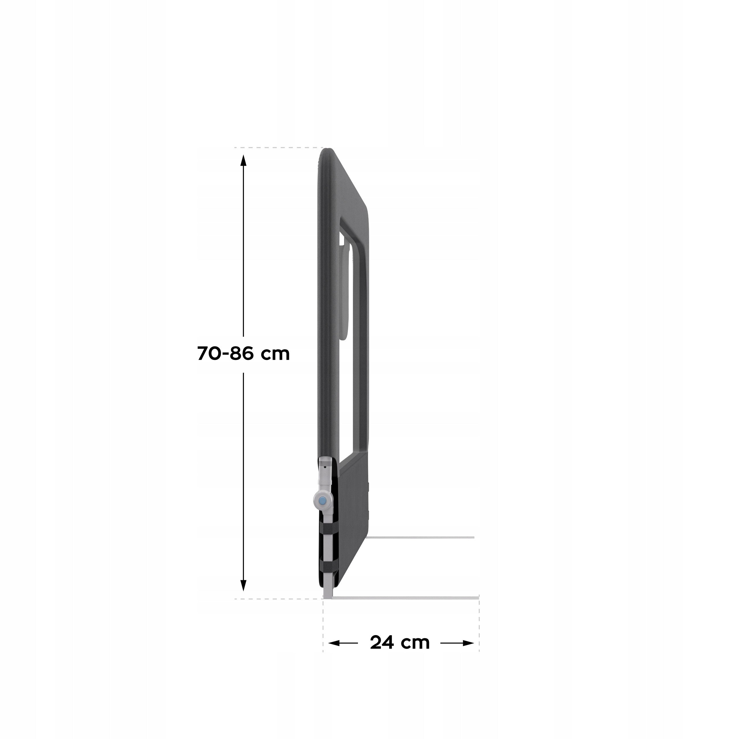 Protective bed barrier TULANO safety gate folding 200x83 cm Manufacturer code TN-COVER 30 GREY