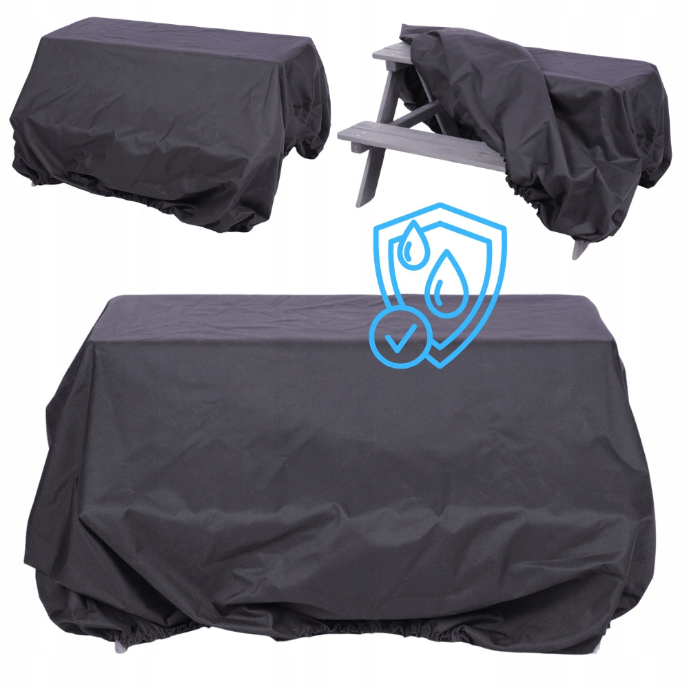 Protective cover for bench BLACK WATERPROOF with elastic band 50x91x90