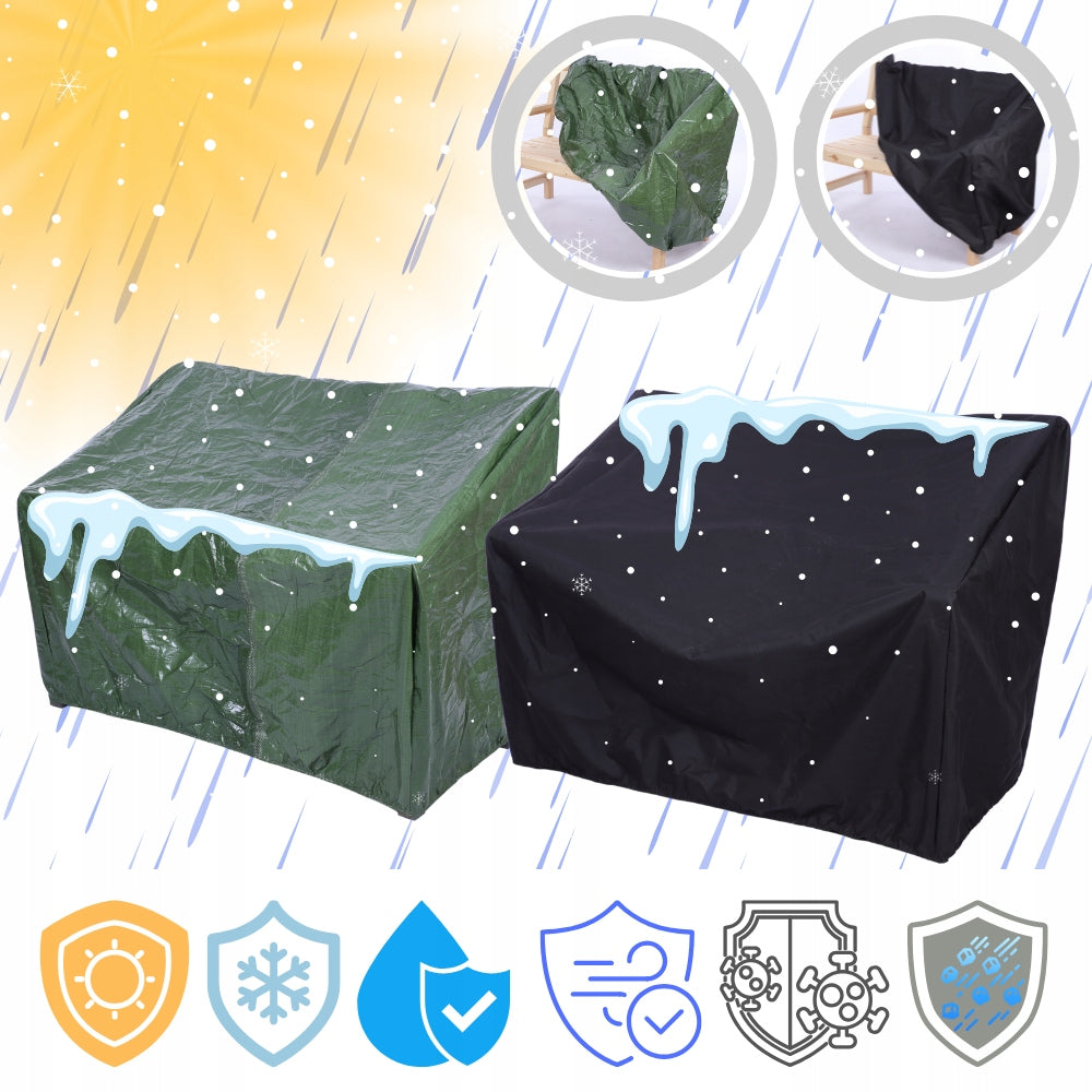 Protective cover for bench BLACK WATERPROOF with elastic band 90x154x70 Packaging status original