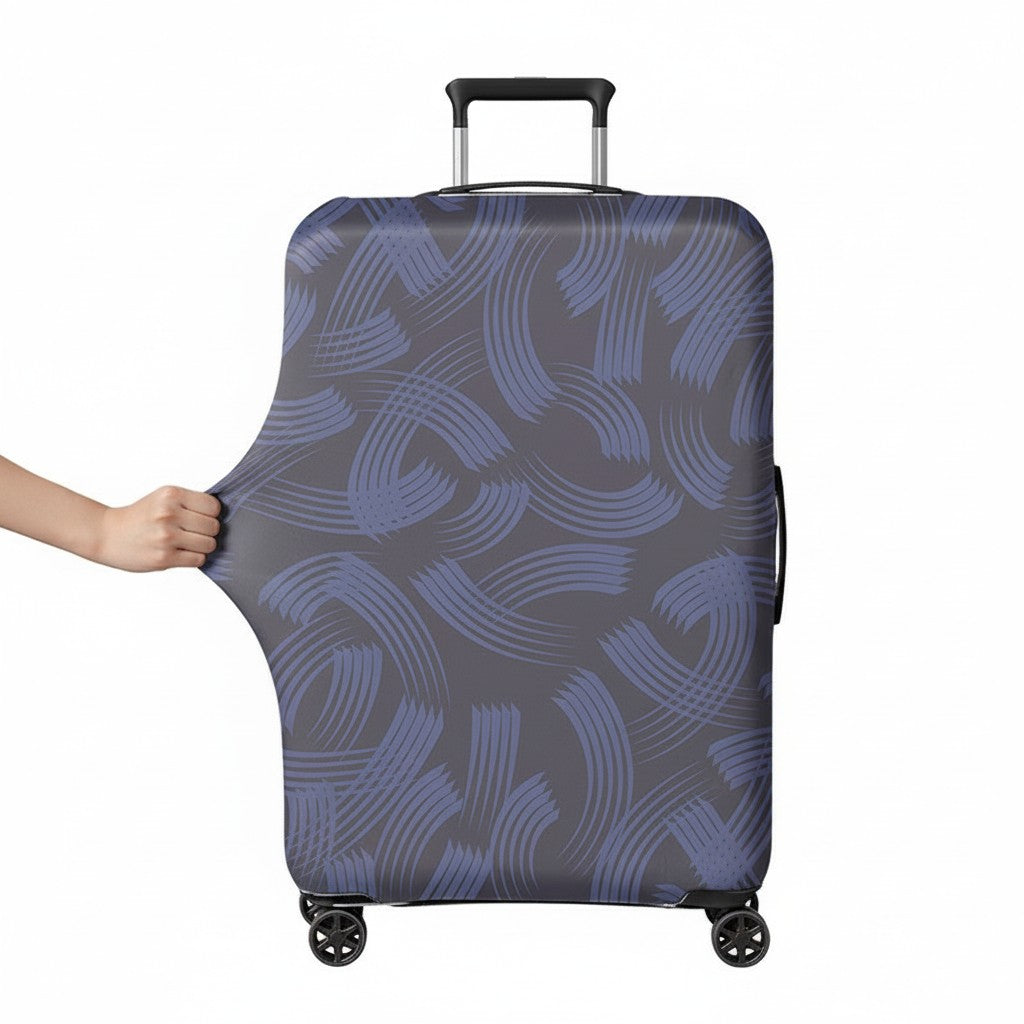 Protective cover for suitcase size medium M 63x42x26 elastic blue str