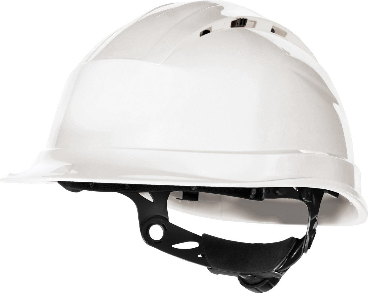 Protective helmet with ventilation for builders Delta Plus QUARTZ IV white