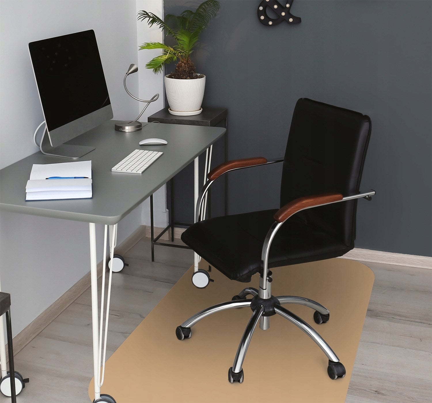 Protective mat, chair pad, brown armchair For floor