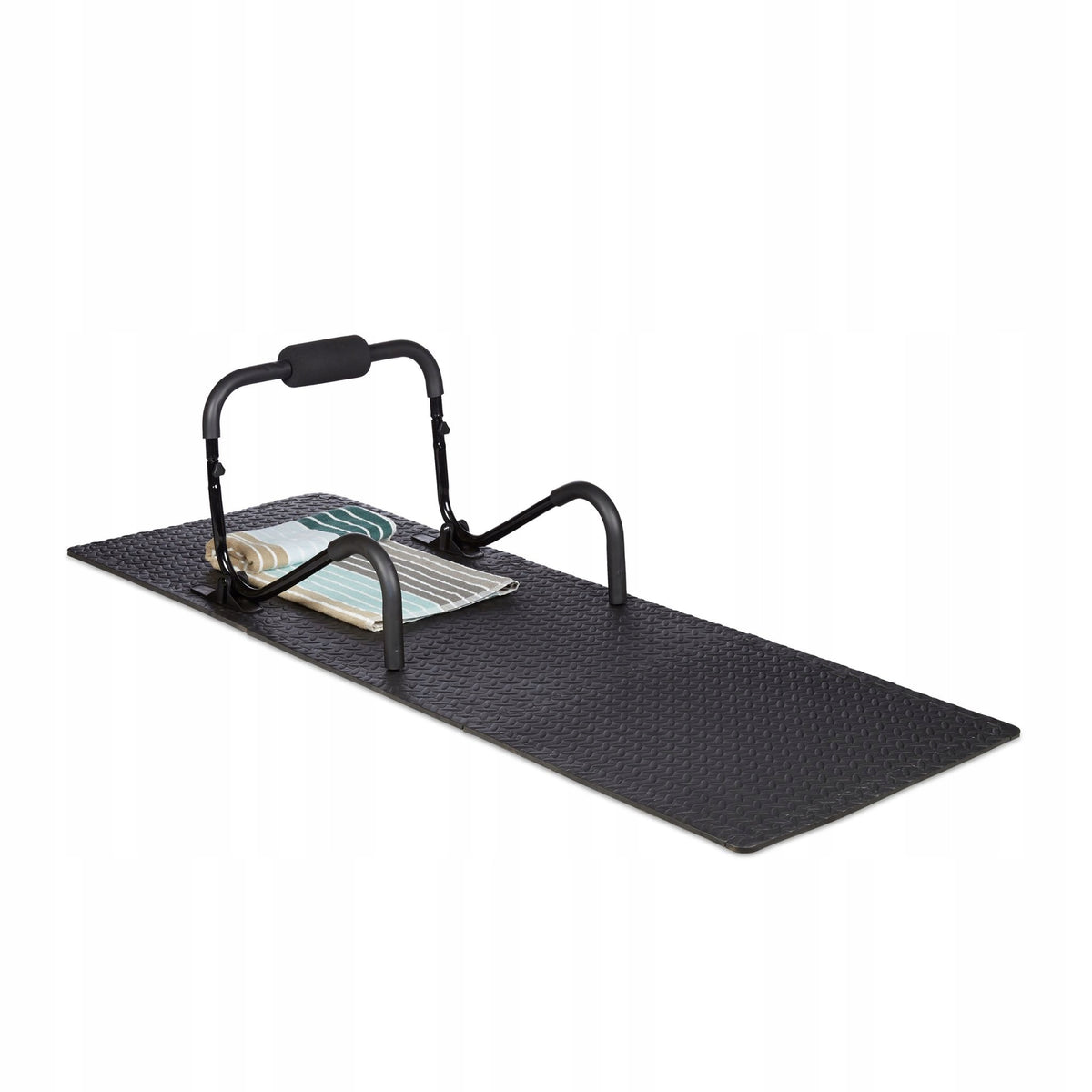 Protective mat for exercise floor 120 x 240 cm black