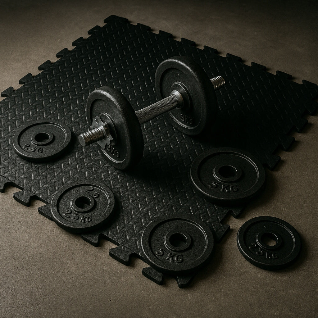 Protective mat rubber puzzle 50x50 cm non-slip Packaging status original