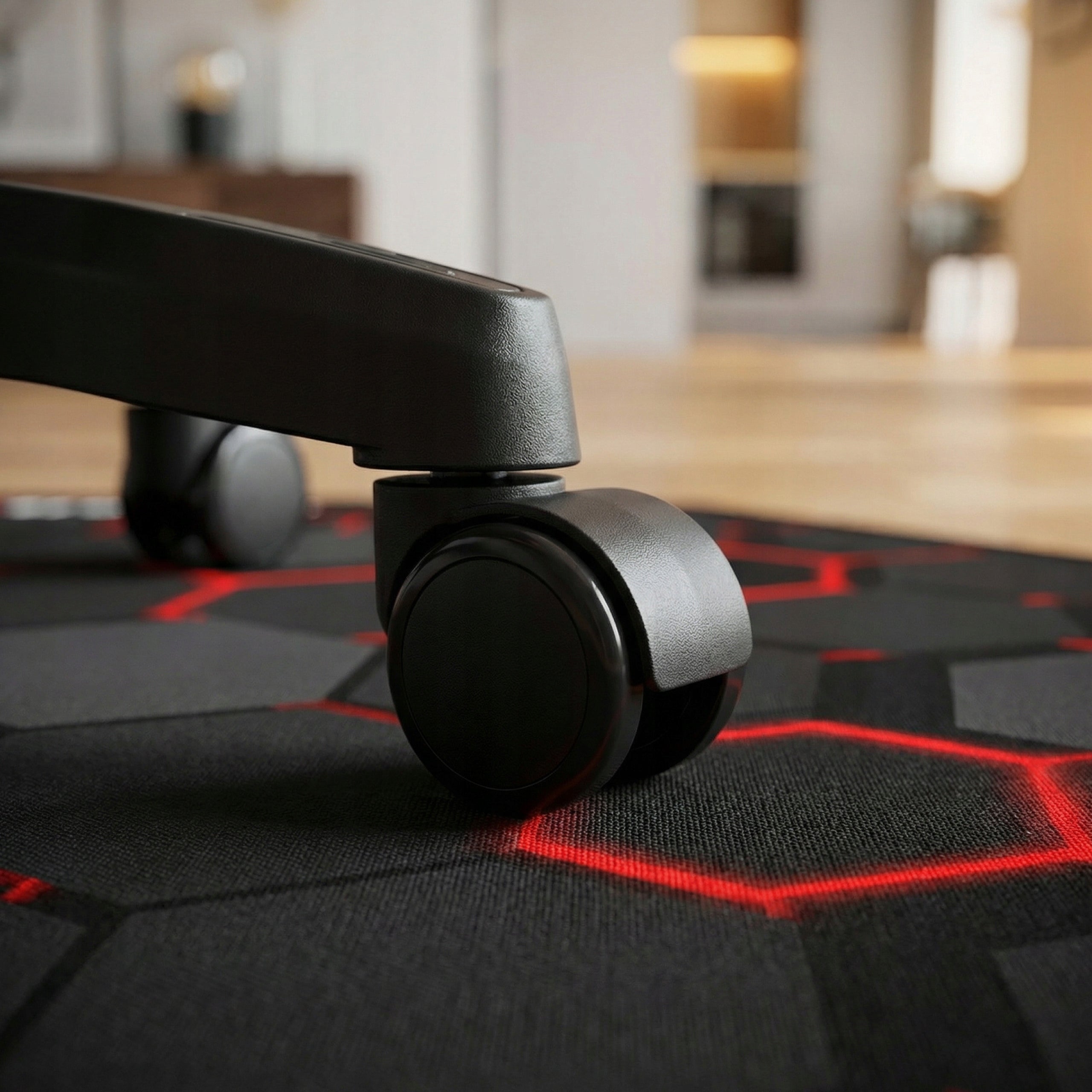 Protective mat under chair HUZARO gaming red large 120x120 Product width 120 cm