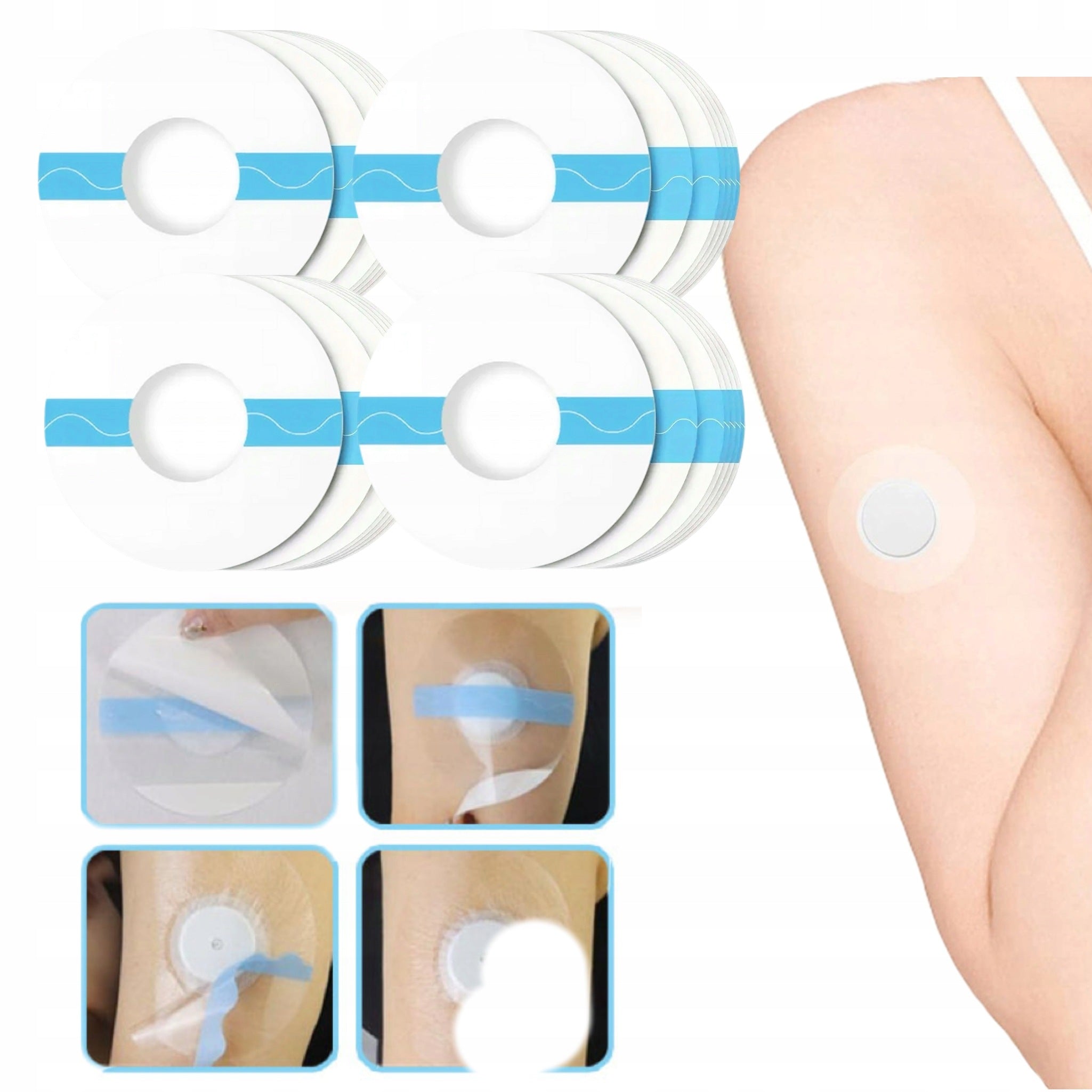 Protective patches compatible with Libre 40 pcs PU 9 cm