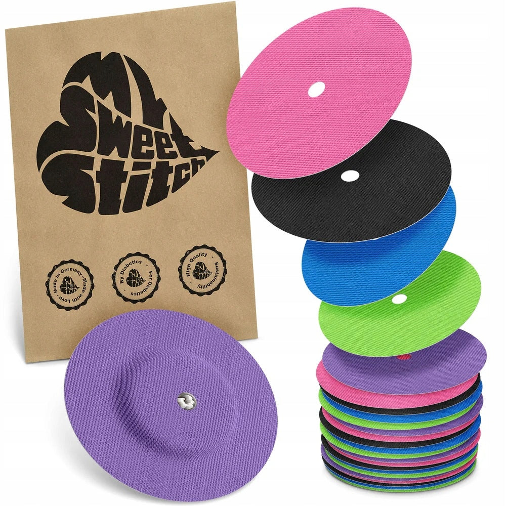 Protective patches, round for sensor Freestyle Libre 2, Rainbow, 25 pcs.