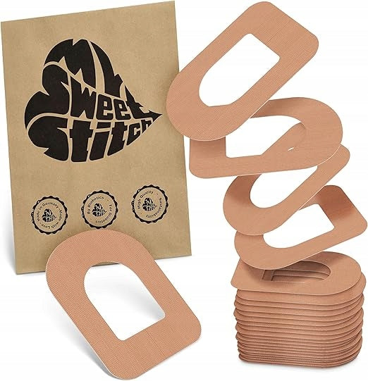 Protective patches, with hole for OmniPod , Beige, 10 pcs.