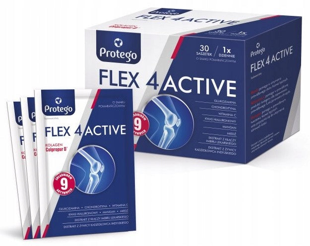 Protego Flex 4 Active Collagen 30 Sachets Orange Flavour Joints Cartilage