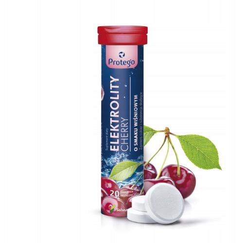 Protego cherry electrolytes Effervescent tablets Salvum Laboratories 20 pcs.