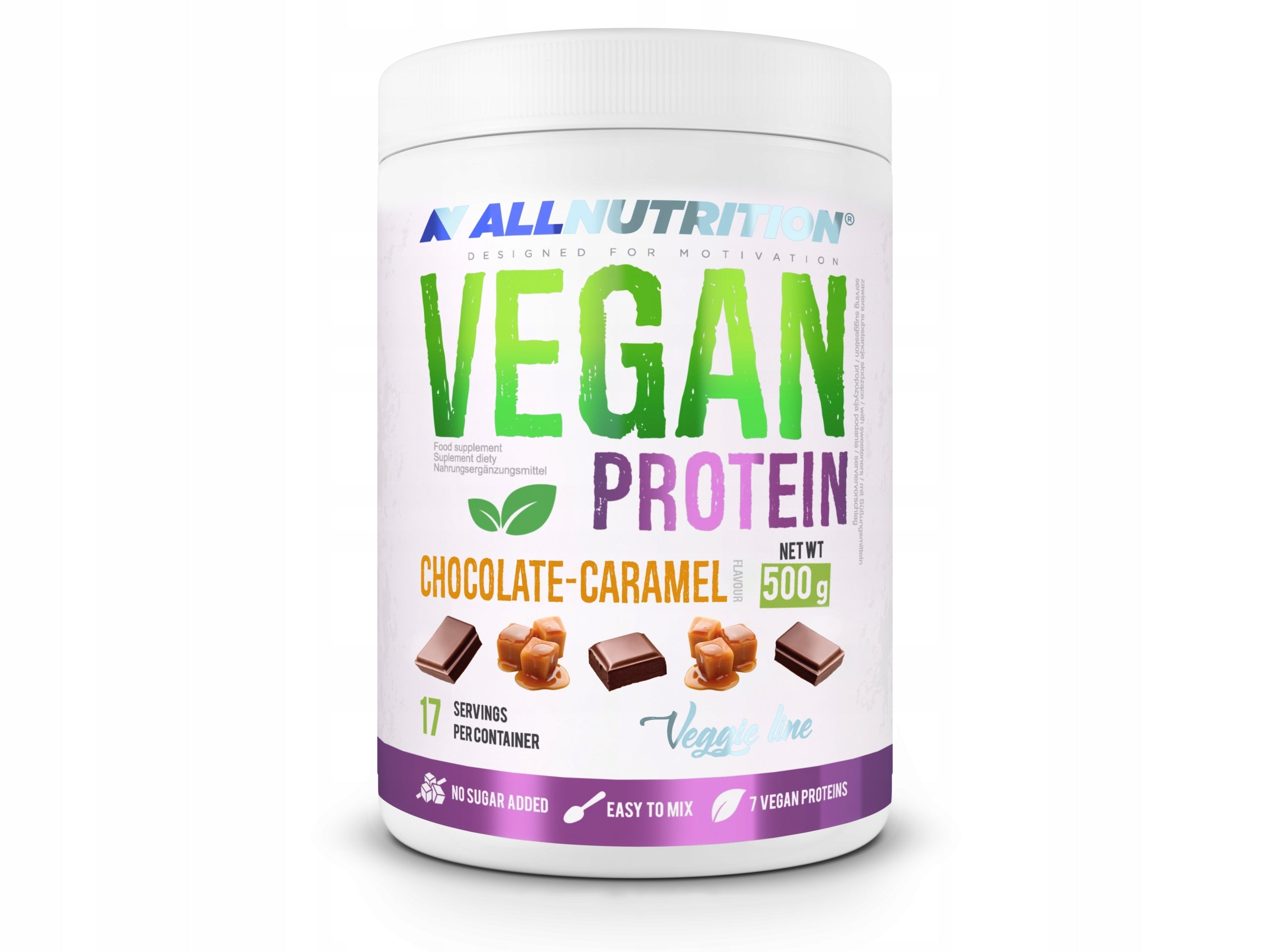 Protein ALLNUTRITION VEGAN PROTEIN 500G chocolate - caramel Brand Allnutrition