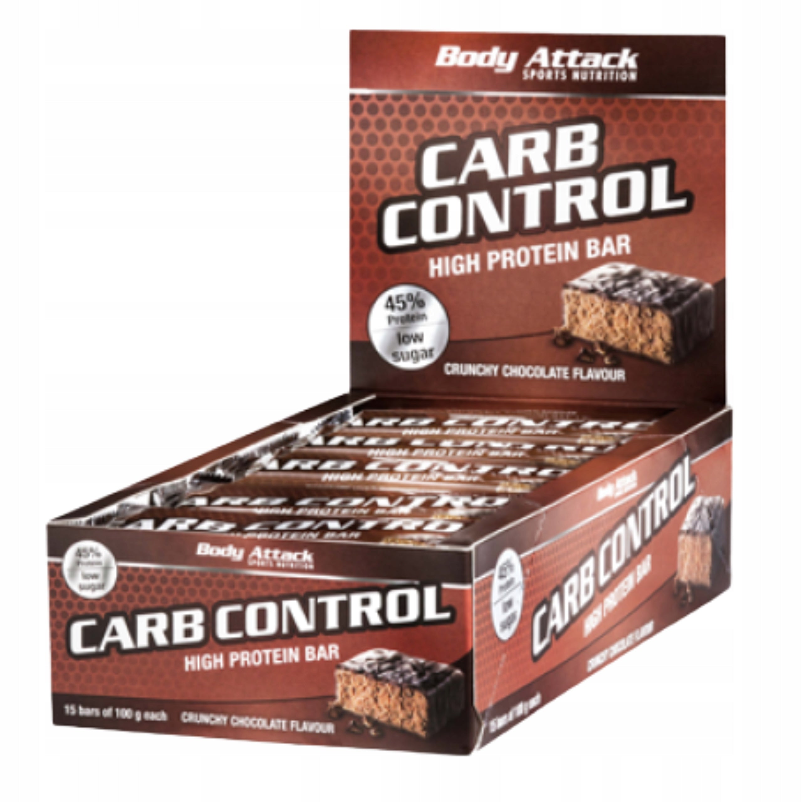 Protein Bar BODY ATTACK Carb Control 15x 100g Protein Low Sugar