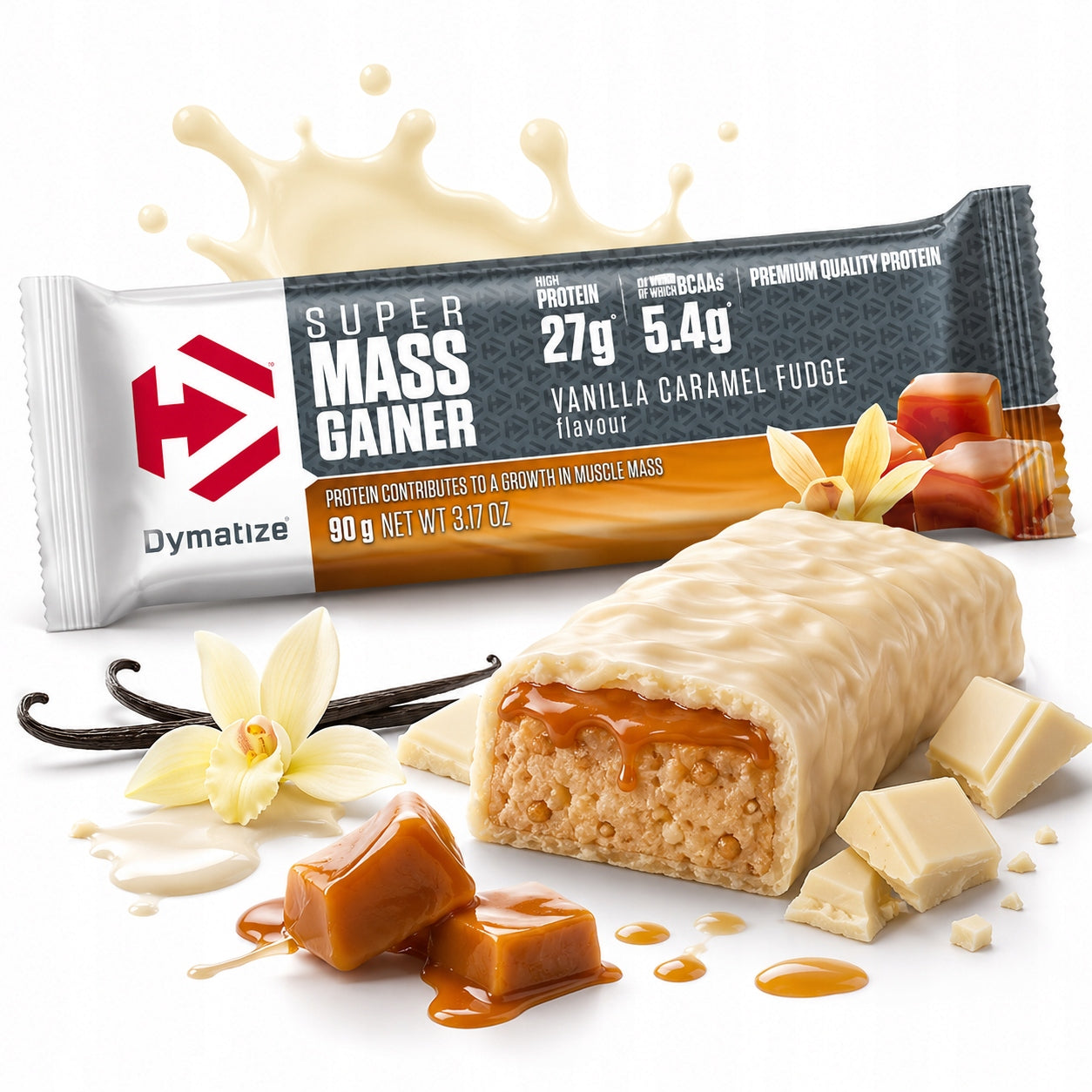 Protein Bar Dymatize Super Mass Gainer Caramel 90 g for training