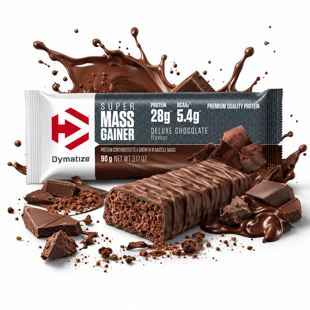 Protein Bar Dymatize Super Mass Gainer Chocolate 90 g for training