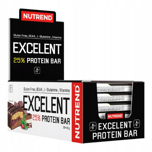 Protein Bar NUTREND BCAA Excelent Protein Bar x30 Cranberries Packaging status original