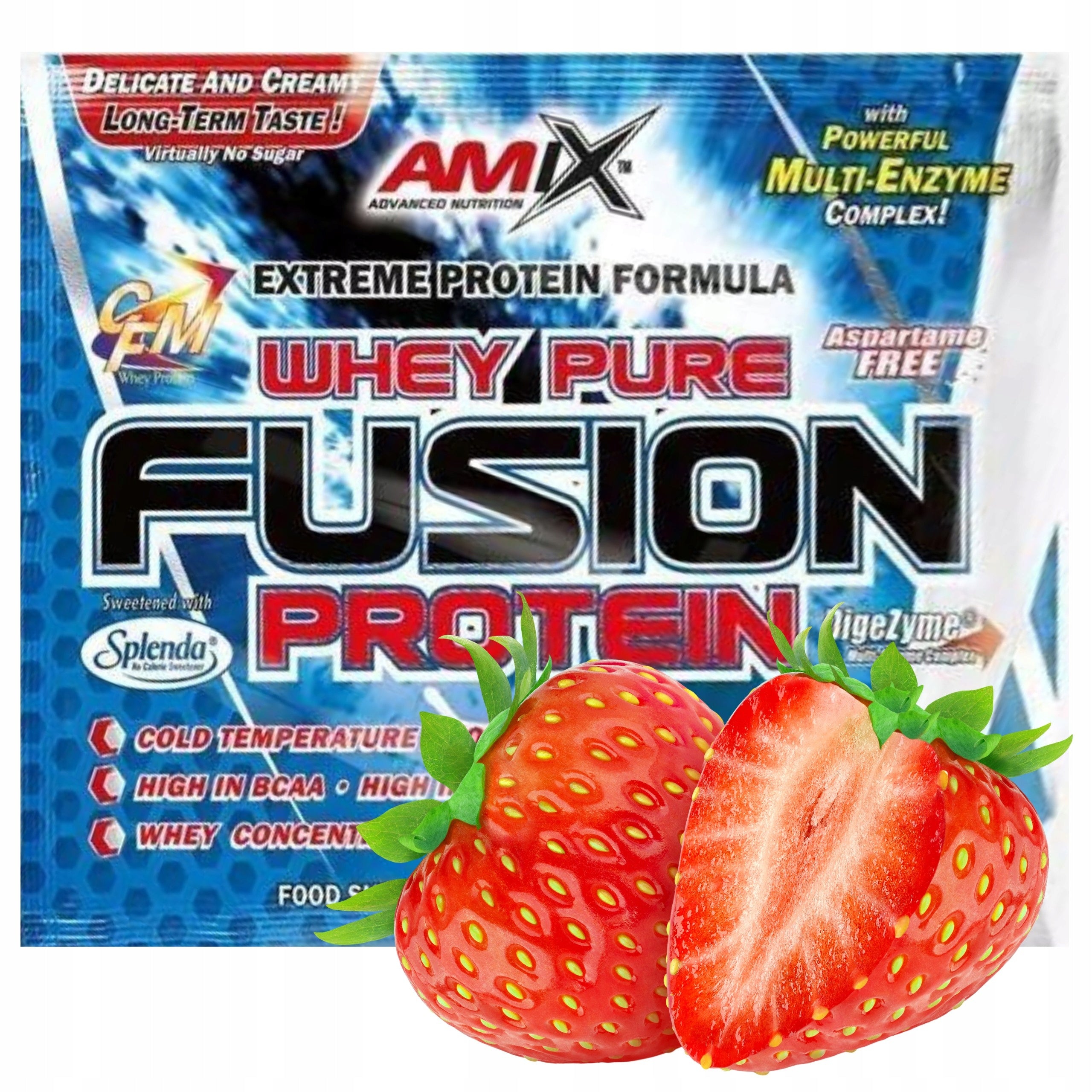 Protein Conditioner Concentrate Isolate Amix Fusion Strawberry WPC WPI 30g