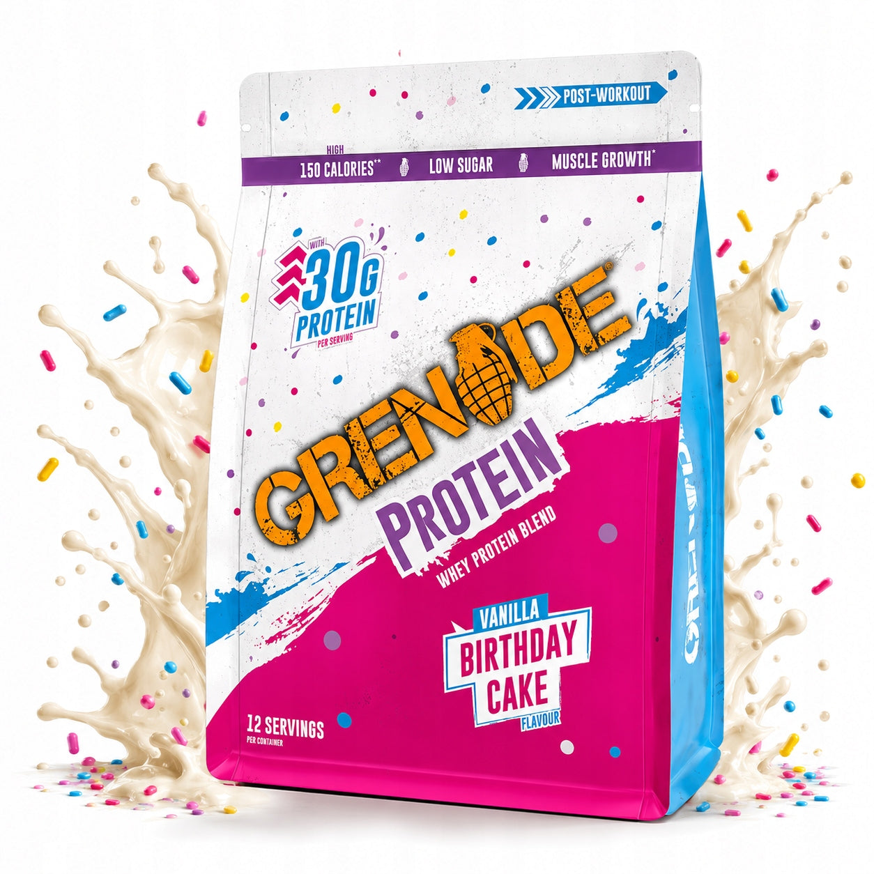Protein Conditioner Grenade Birthday Cake 480 g whey protein per mass Expiration date at least 3 months from the date of purchase