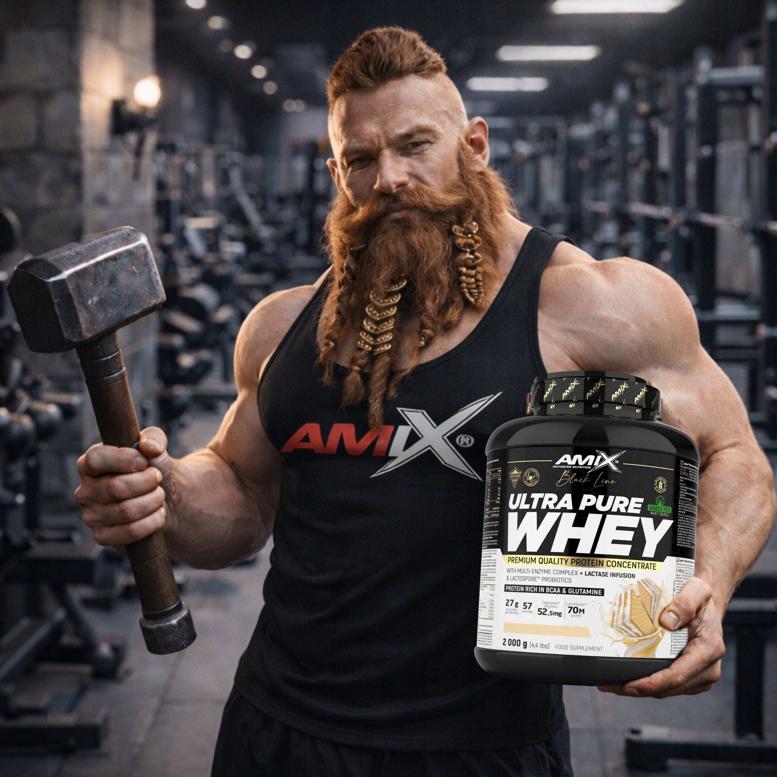 Protein Conditioner WPC Amix Ultra Pure Whey Chocolate-nut flavor 2000g Expiration date at least six months from the date of purchase