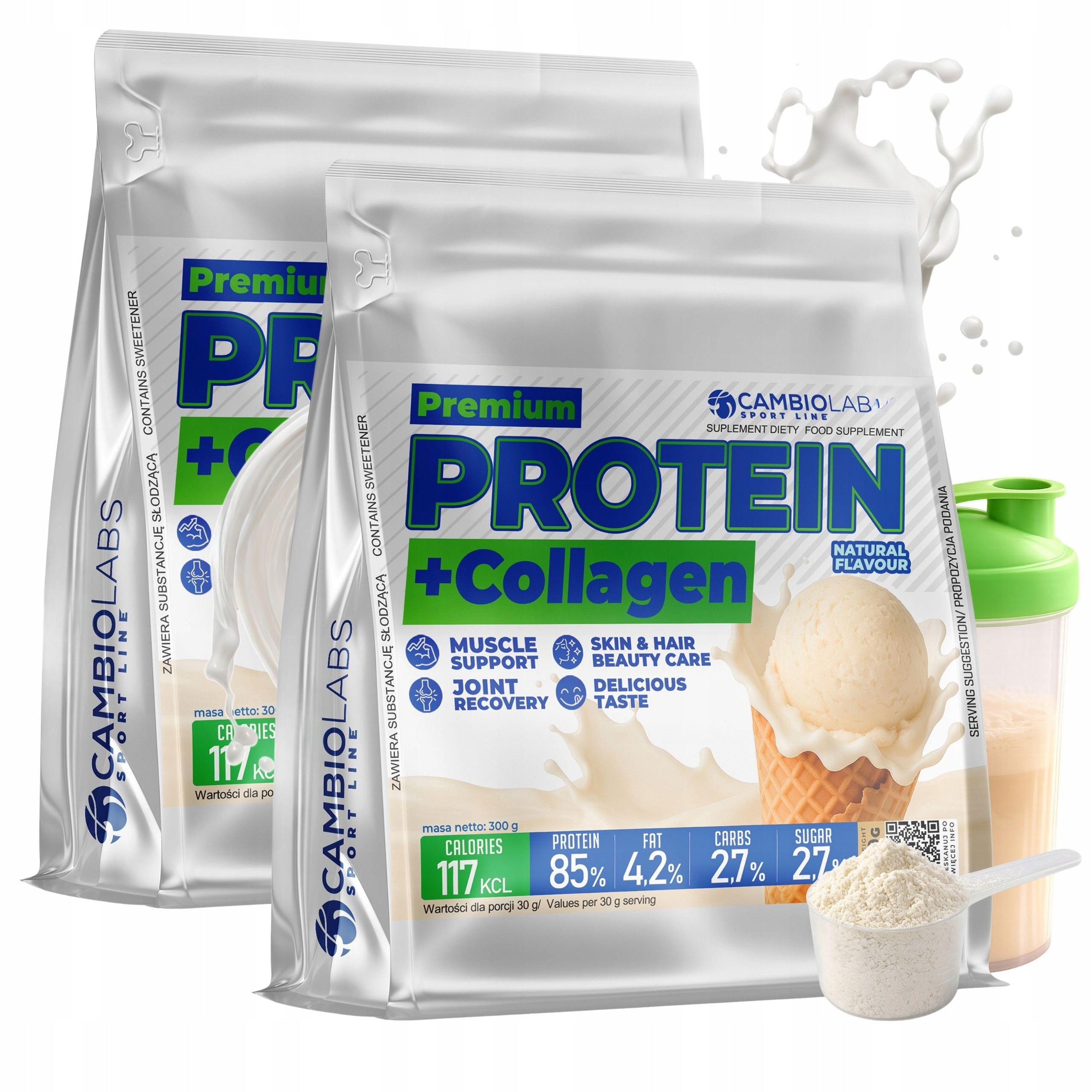 Protein Conditioner with Collagen WPC Protein Natural Collagen Protein 300g x2
