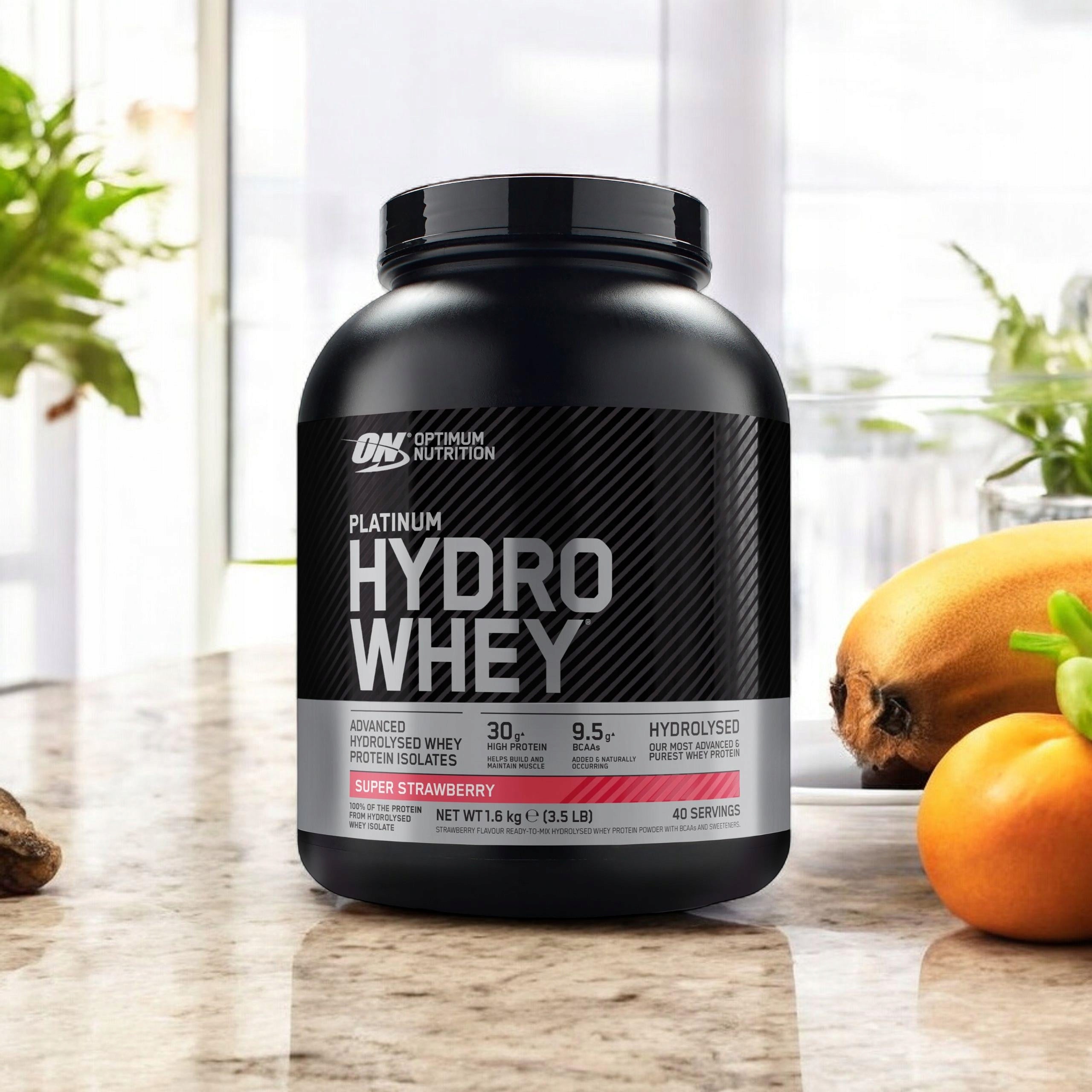Protein Hydrolyzate OPTIMUM Platinum Hydro Whey 1600g WPH Strawberry 40p Packaging status original