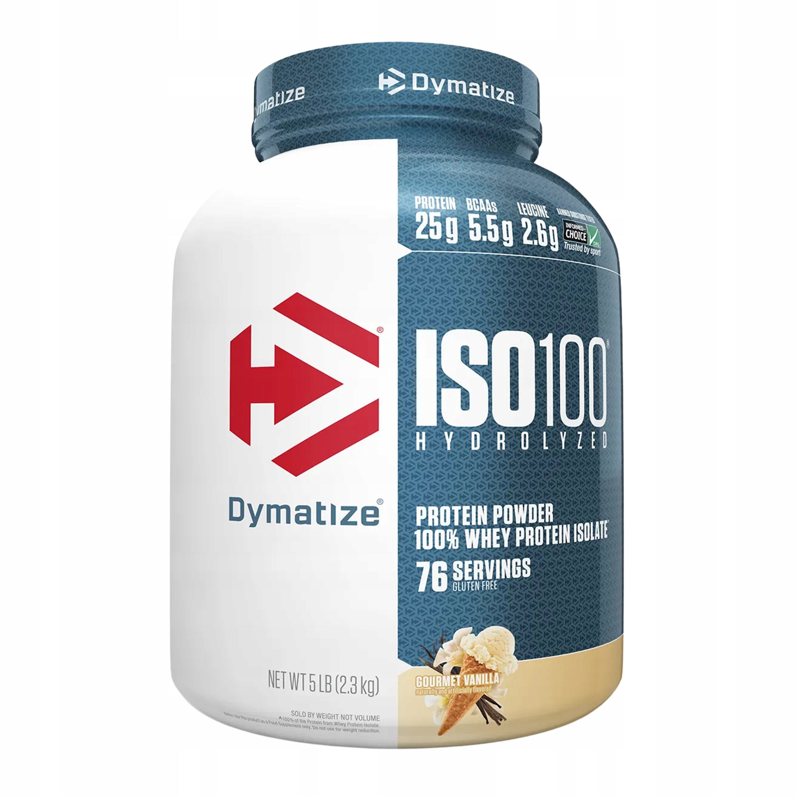 Protein Isolate DYMATIZE Iso 100 2264g WPI Vanilla BCAA Conditioner Whey