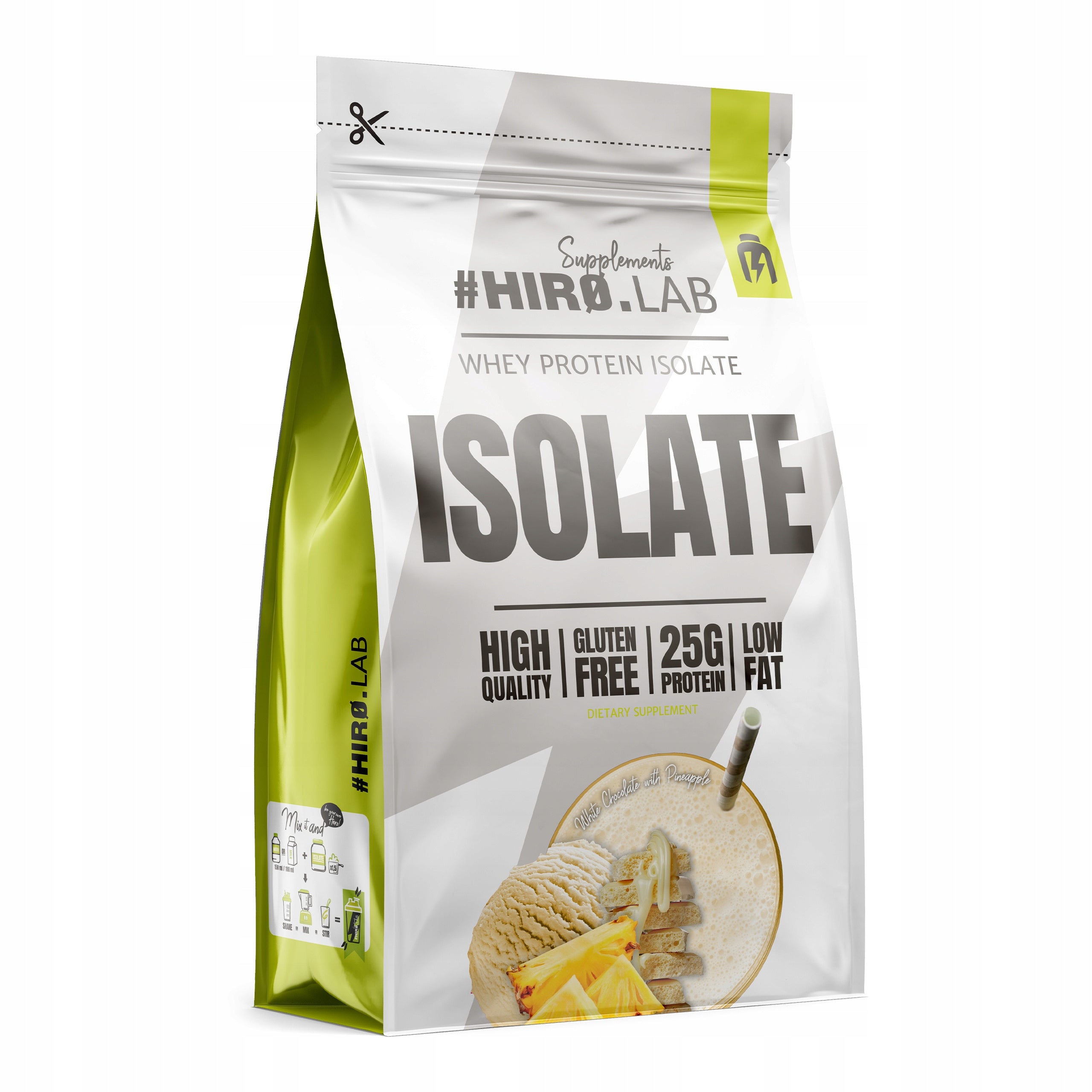 Protein Isolate HIRO.LAB WPI 700g Pineapple White Chocolate Whey Protein