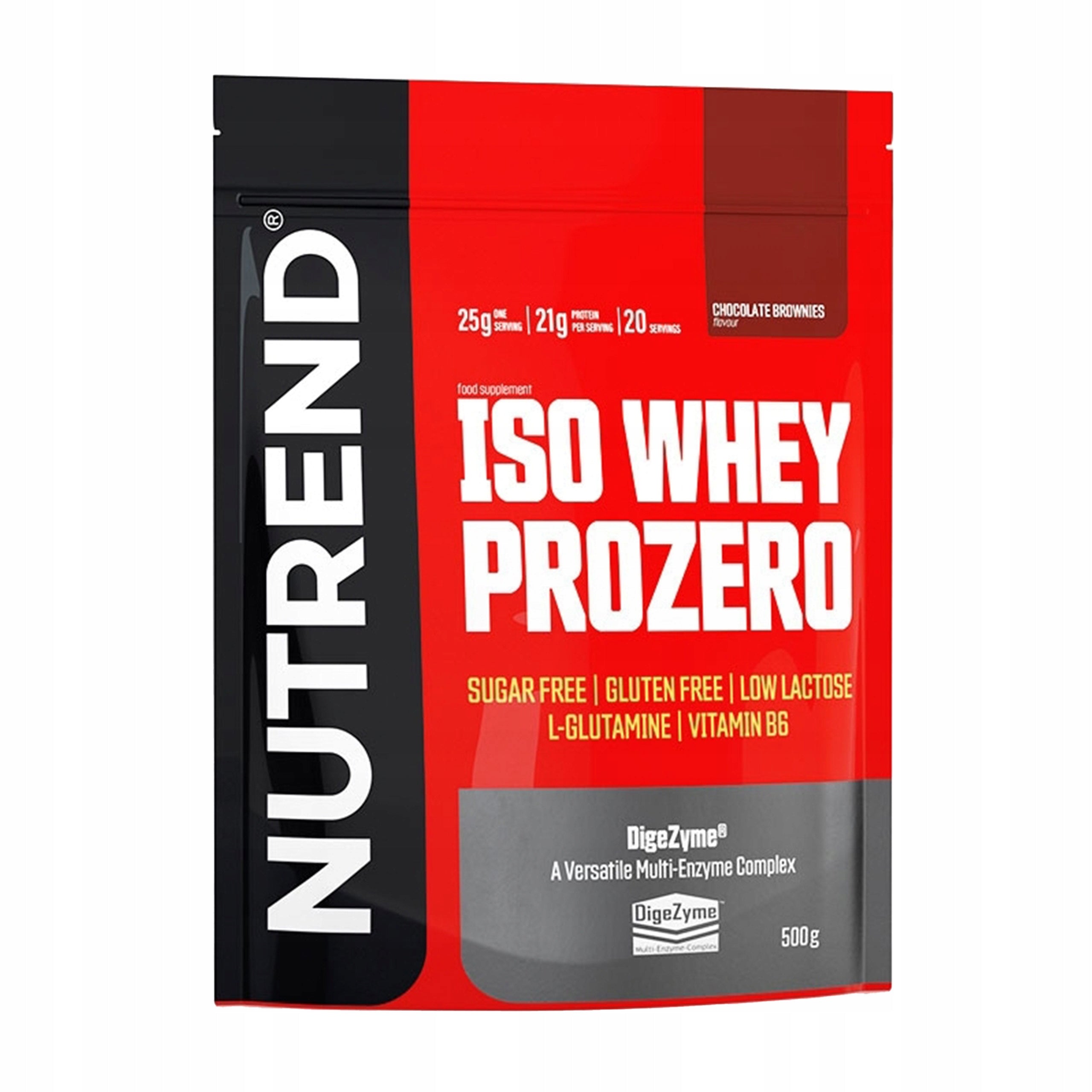 Protein Isolate NUTREND Iso Whey Prozero 500g Chocolate Brownie WPI