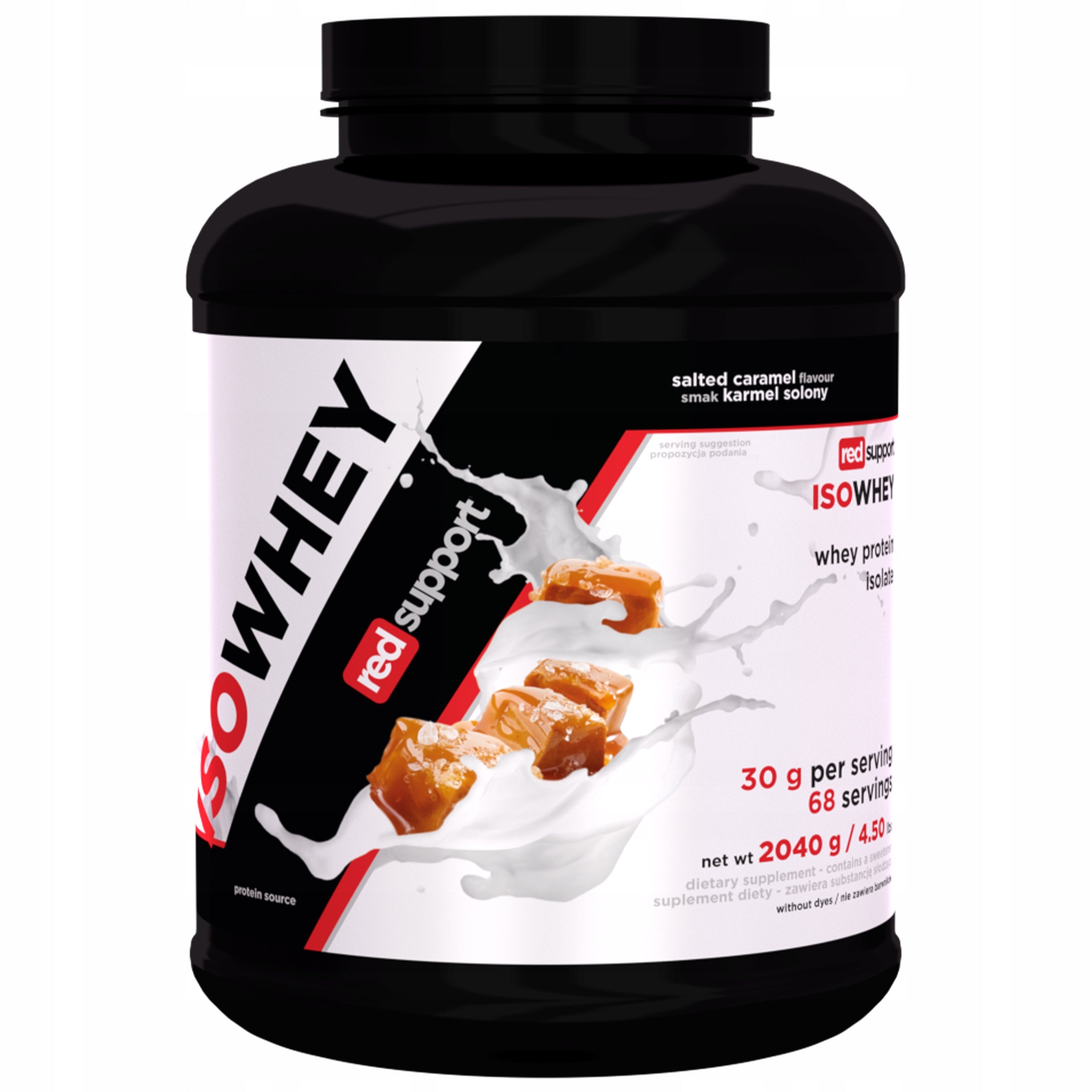 Protein Isolate WPI 2040g Conditioner Salt Powder Caramel Whey 68 Servings