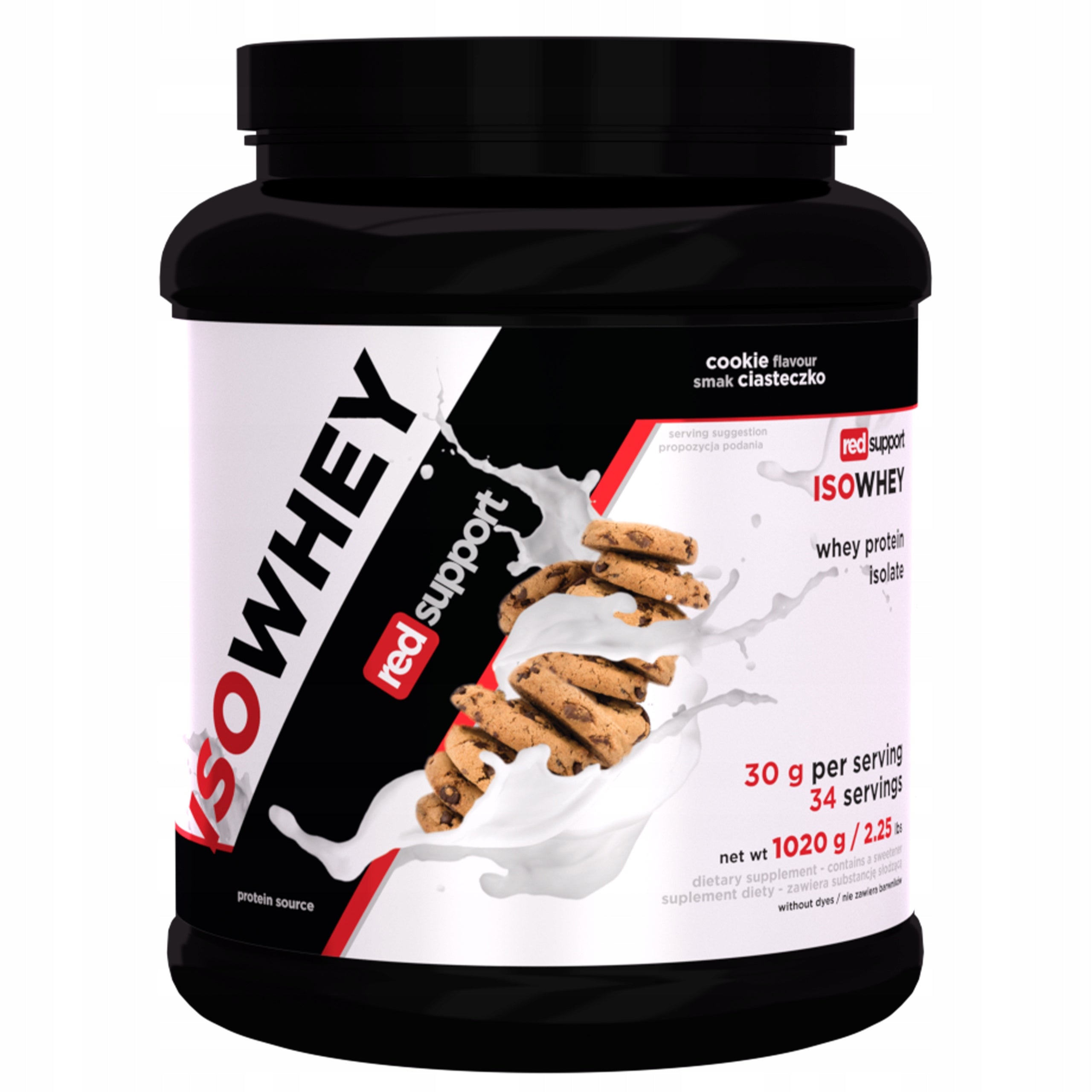 Protein Isolate WPI Powder 1020g Biscuit Conditioner Protein 34 Servings